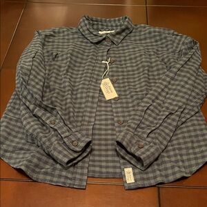 Alpine design Blue and Gray Checkered Shirt